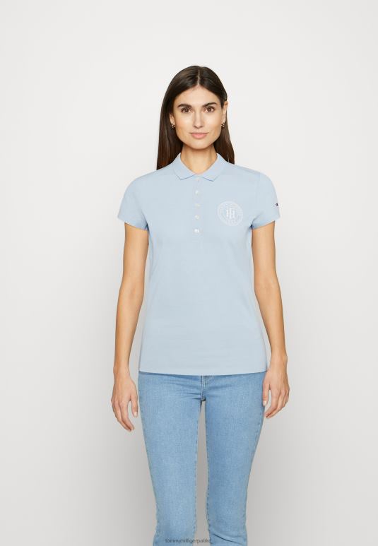 Tommy Hilfiger танка поло мајица у облику круга - 2D0807483 Tommy Hilfiger Srbija ветровито плаво