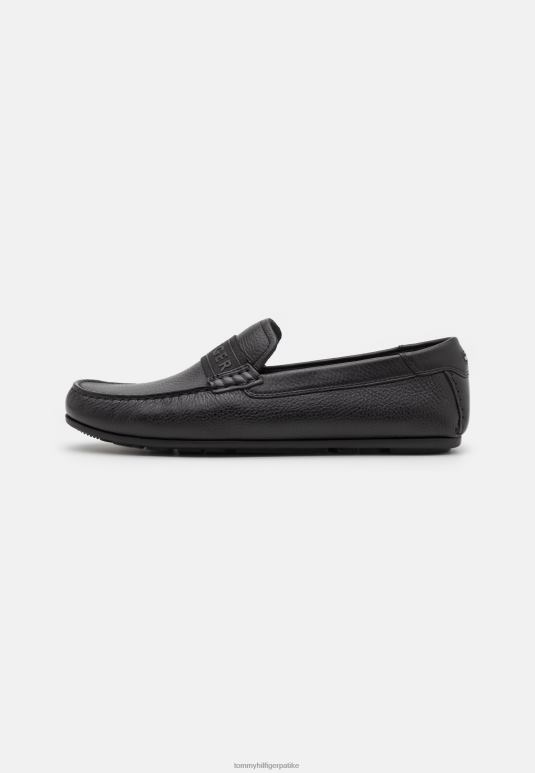 Tommy Hilfiger штампани кожни возачки слип-он - 2D0804072 Tommy Hilfiger Srbija црна