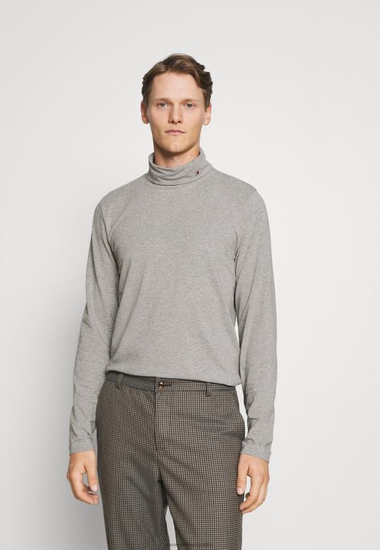 Tommy Hilfiger рол изрез дугих рукава дугих рукава топ - 2D0804278 Tommy Hilfiger Srbija светло сиви врес