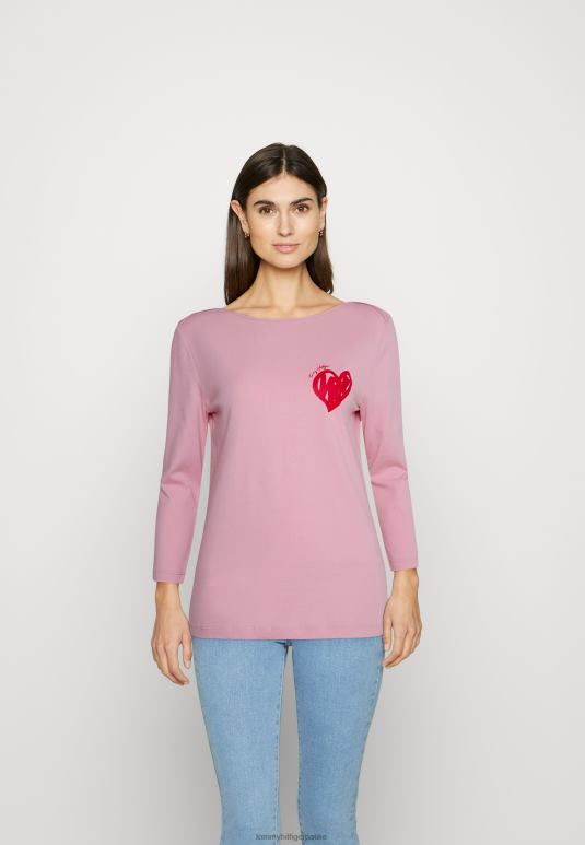 Tommy Hilfiger фарбана мајица са дугим рукавима 3/4 - 2D0807837 Tommy Hilfiger Srbija глечерско розе