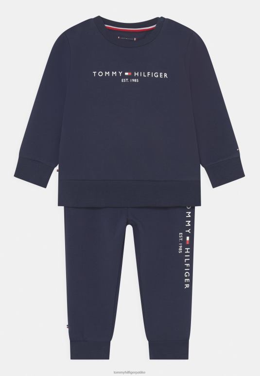 Tommy Hilfiger есенцијални сет одела за бебе унисекс тренерка - 2D0805716 Tommy Hilfiger Srbija сумрак морнарице