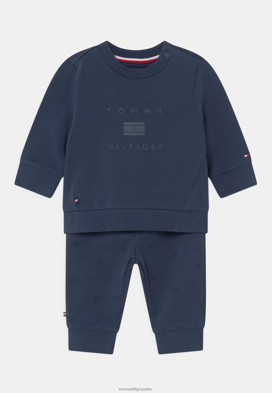 Tommy Hilfiger беби лого сет унисекс тренерка - 2D0808458 Tommy Hilfiger Srbija сумрак морнарице