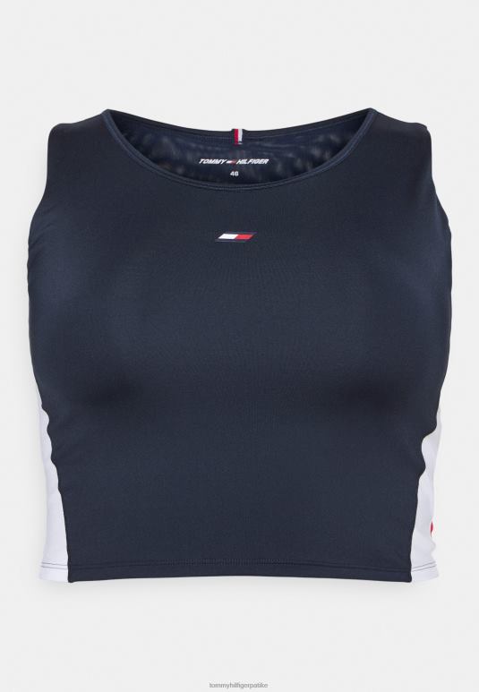 Tommy Hilfiger цроп танк топ - 2D0805861 Tommy Hilfiger Srbija пустињско небо/примарно црвено