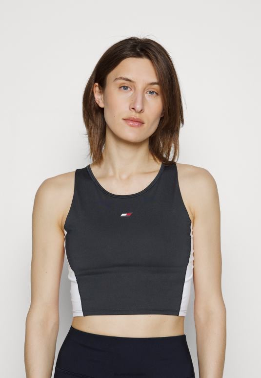 Tommy Hilfiger танка мајица у боји блок - 2D0806244 Tommy Hilfiger Srbija пустињско небо/примарно црвено