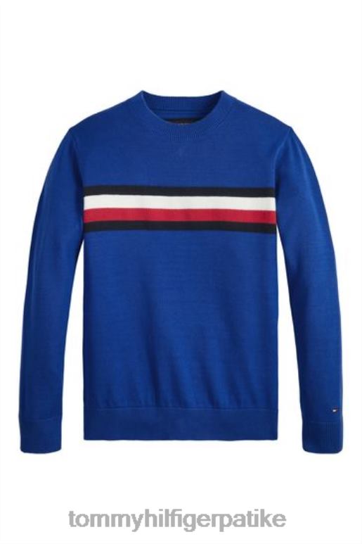Tommy Hilfiger глобални џемпер са пругама - 2D0803033 Tommy Hilfiger Clothing плава
