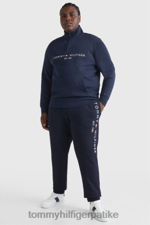 Tommy Hilfiger велики и висок џемпер са логотипом - 2D0803227 Tommy Hilfiger Clothing плава