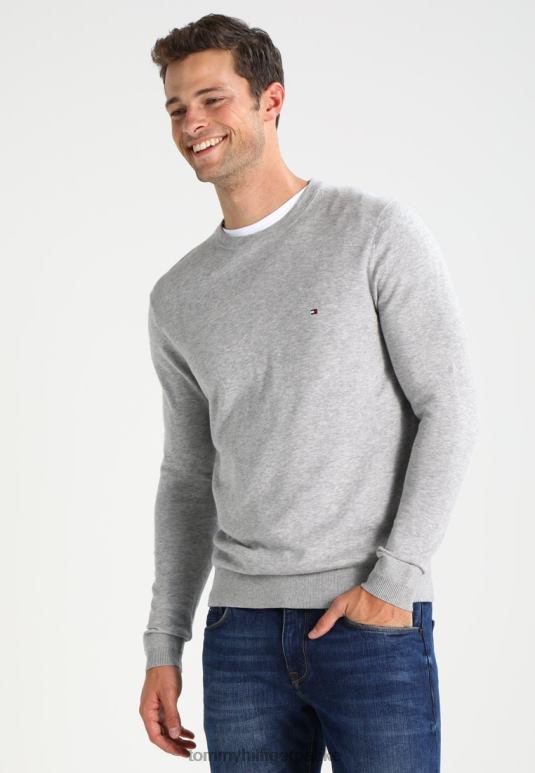 Tommy Hilfiger џемпер са ц-изрезом - 2D0803852 Tommy Hilfiger Clothing облак хеатхер