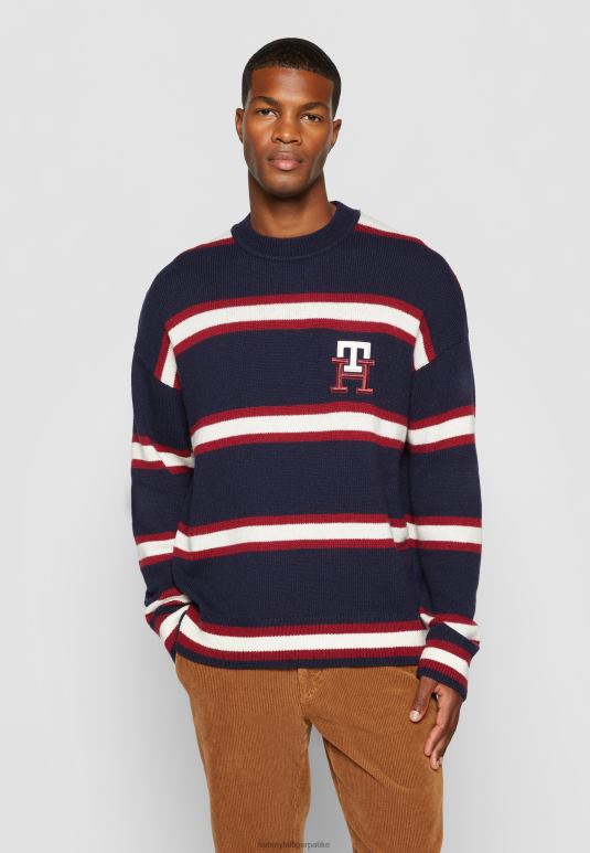 Tommy Hilfiger џемпер са монограмом - 2D0804851 Tommy Hilfiger Clothing пустињско небо
