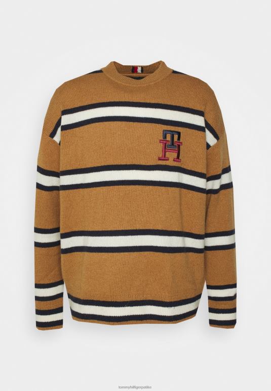 Tommy Hilfiger џемпер са монограмом - 2D0805020 Tommy Hilfiger Clothing пустињски каки