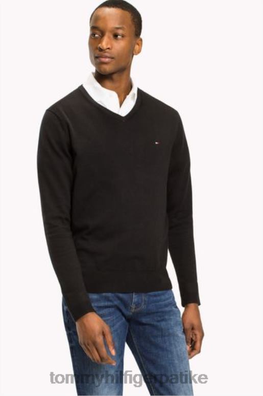 Tommy Hilfiger џемпер с в-изрезом - 2D0803577 Tommy Hilfiger Srbija црна