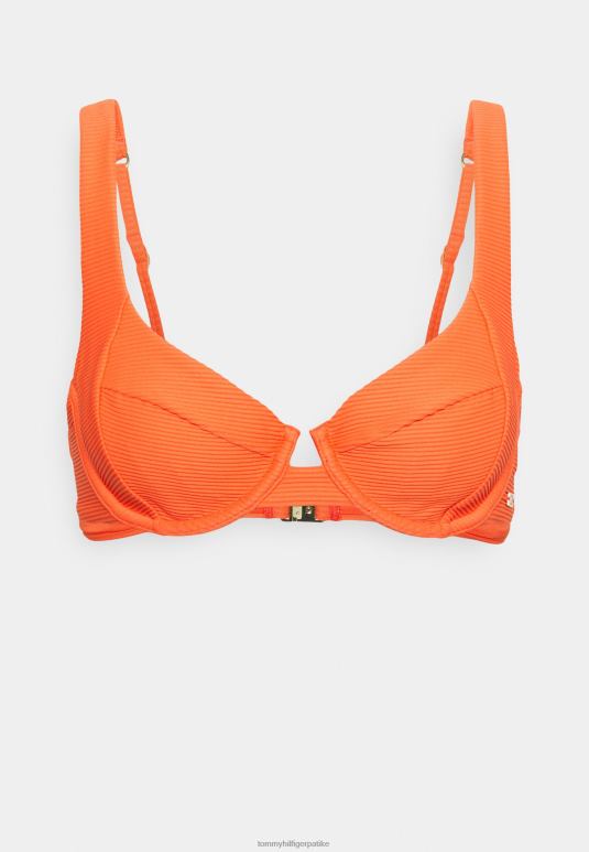 Tommy Hilfiger балцонетте бикини топ - 2D0807521 Tommy Hilfiger Clothing хавајски корал