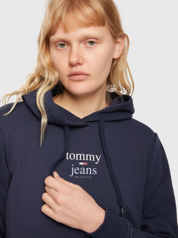 Tommy Hilfiger есенцијални лого дуксерице - 2D0802507 Tommy Hilfiger Clothing сумрак морнарице