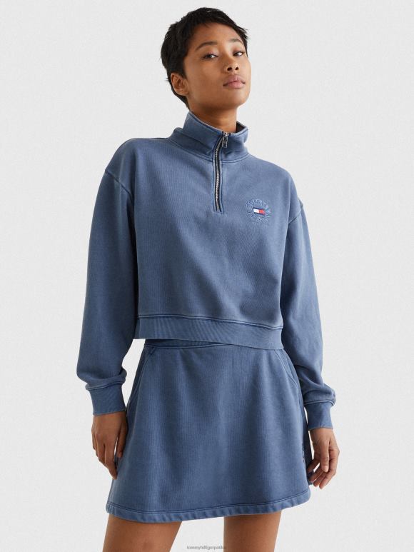 Tommy Hilfiger дуксерица опуштеног кроја са патентним затварачем - 2D0802539 Tommy Hilfiger Clothing сумрак морнарице