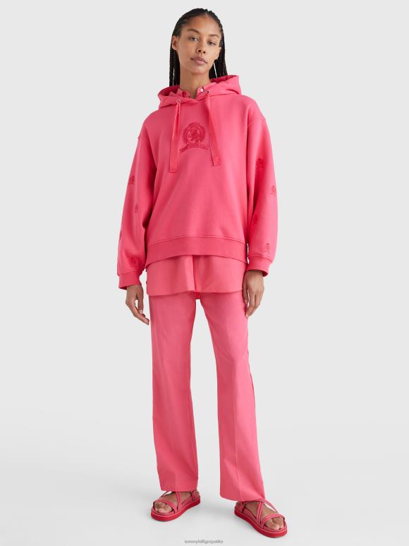 Tommy Hilfiger цлассицс црест хоодие - 2D0802575 Tommy Hilfiger Clothing ружичасти сјај