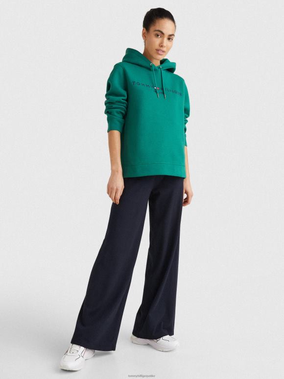 Tommy Hilfiger есенцијална капуљача са капуљачом - 2D0802603 Tommy Hilfiger Clothing тропски смарагд