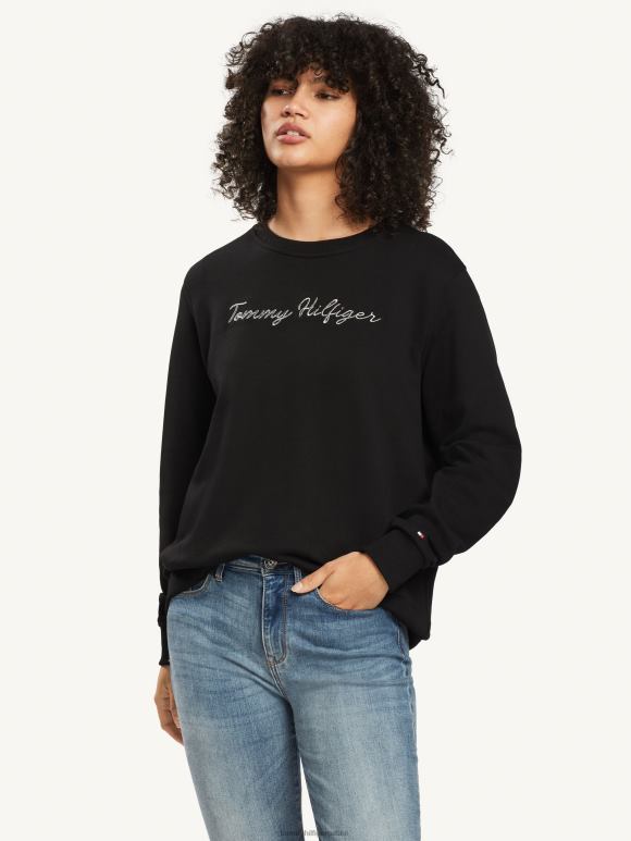 Tommy Hilfiger дуксерица са кратким изрезом - 2D0802655 Tommy Hilfiger Clothing црна