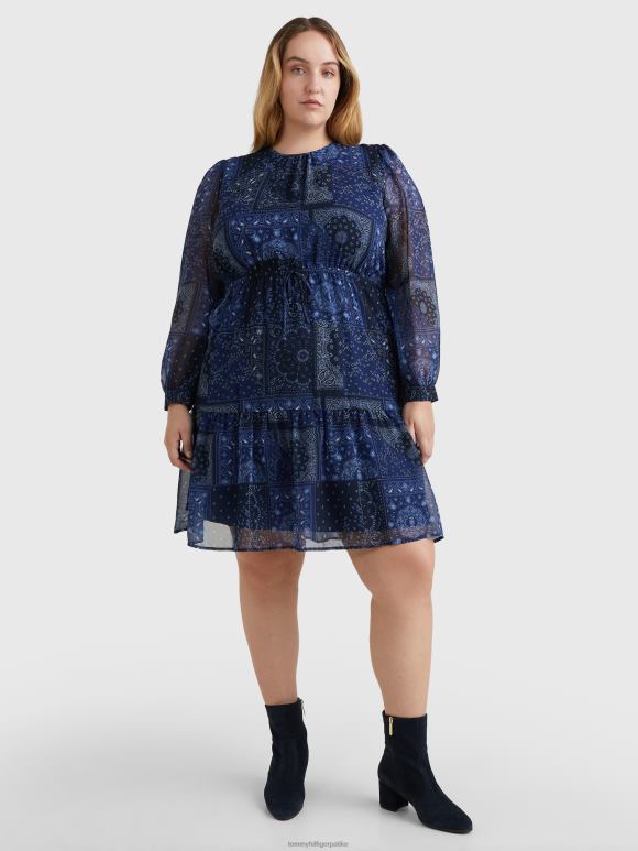 Tommy Hilfiger хаљина са кривом пејсли принтом - 2D0802048 Tommy Hilfiger Clothing патцхворк бандана/пустињско небо