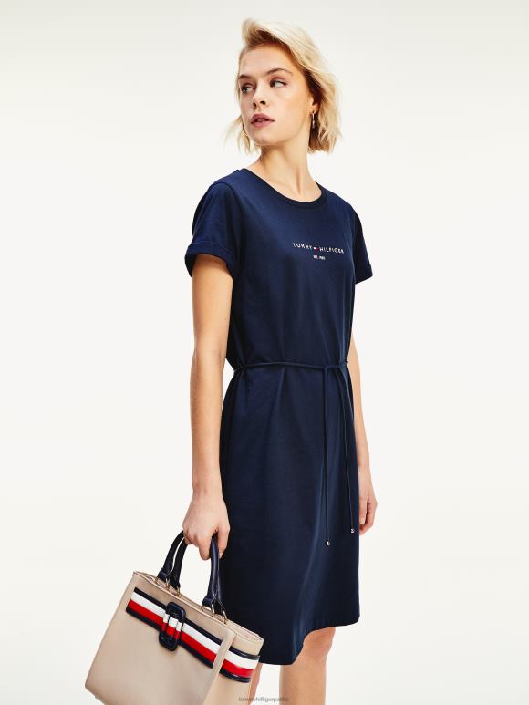 Tommy Hilfiger обична хаљина са округлим изрезом - 2D0802060 Tommy Hilfiger Clothing пустињско небо