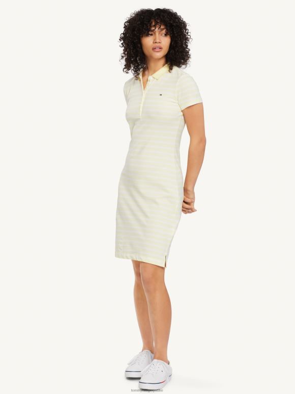 Tommy Hilfiger поло хаљина у пругама - 2D0802064 Tommy Hilfiger Clothing бретонска пруга/лемон твист бела