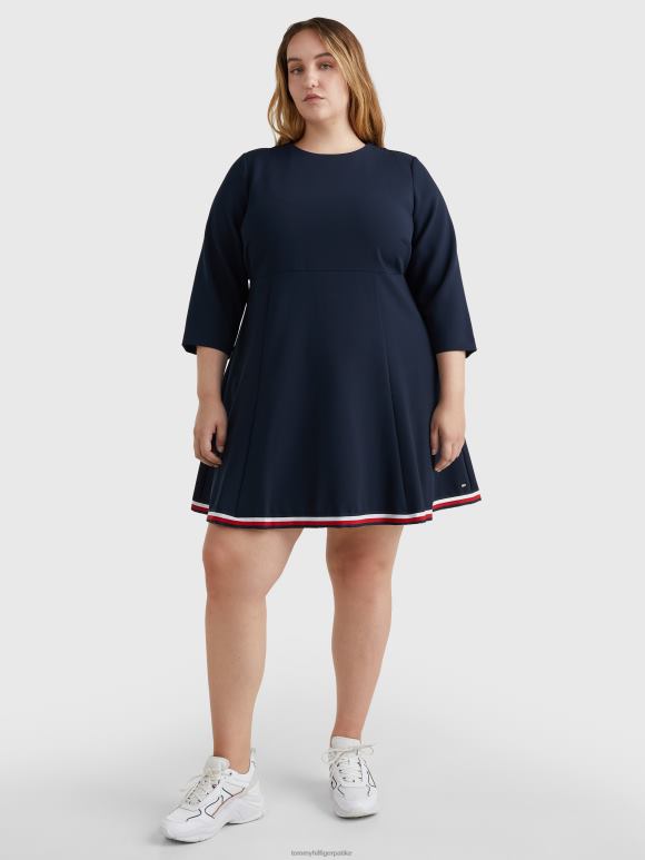 Tommy Hilfiger мини хаљина закривљеног кроја - 2D0802076 Tommy Hilfiger Clothing пустињско небо