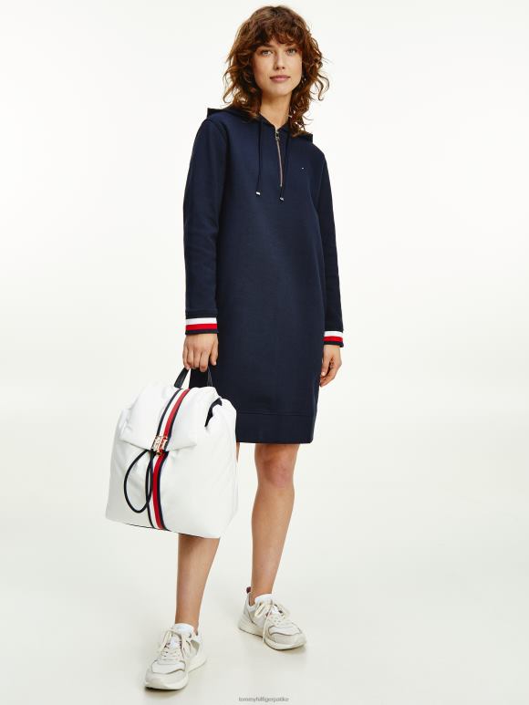 Tommy Hilfiger Хаљина са капуљачом стандардног кроја са манжетнама - 2D0802128 Tommy Hilfiger Clothing пустињско небо