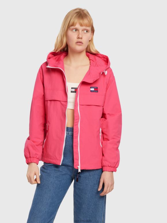 Tommy Hilfiger чикашка ветровка са капуљачом - 2D0801972 Tommy Hilfiger Clothing розе упозорење