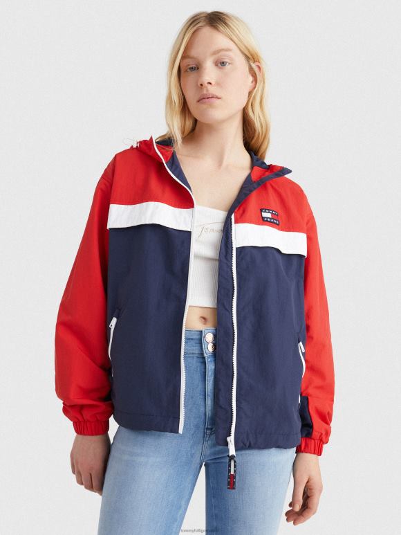 Tommy Hilfiger чикашка ветровка у блоковима у боји - 2D0801996 Tommy Hilfiger Clothing сумрак морнарица/мулти