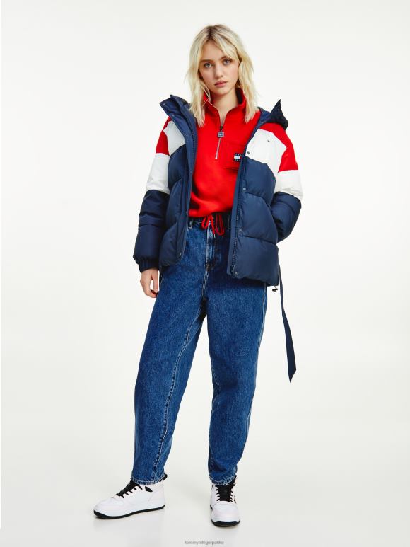 Tommy Hilfiger пуфер јакна са ременом у блоковима у боји - 2D0802004 Tommy Hilfiger Jakne сумрак морнарица/мулти