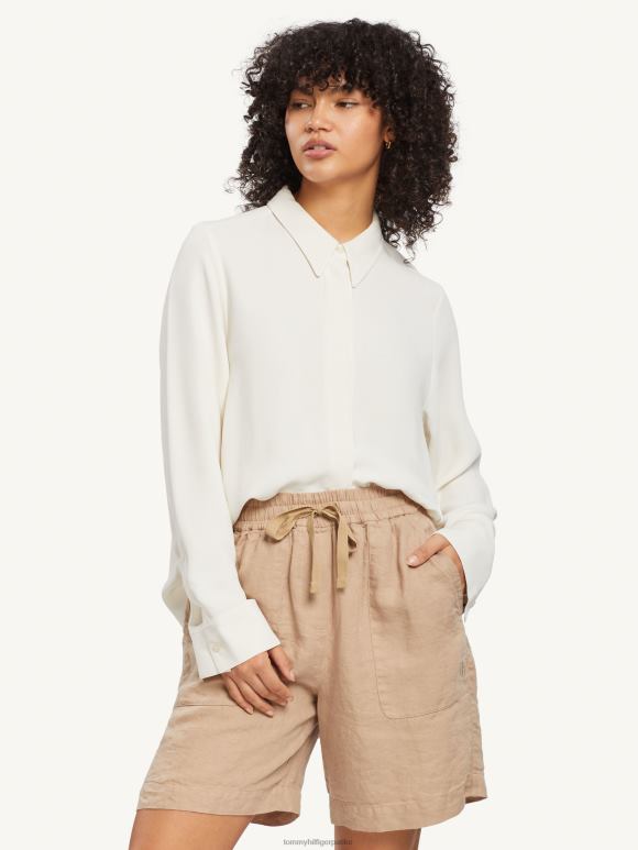 Tommy Hilfiger преппи креп кошуља дугих рукава - 2D0802420 Tommy Hilfiger Clothing слоноваче