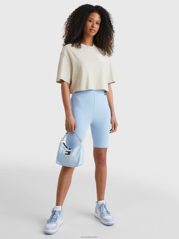 Tommy Hilfiger бацк лого цроп топ - 2D0802714 Tommy Hilfiger Clothing камена беж