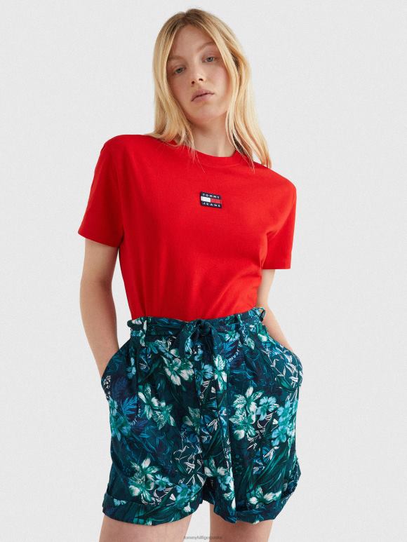 Tommy Hilfiger беџ мајица са изрезом - 2D0802742 Tommy Hilfiger Clothing дубоко гримизно