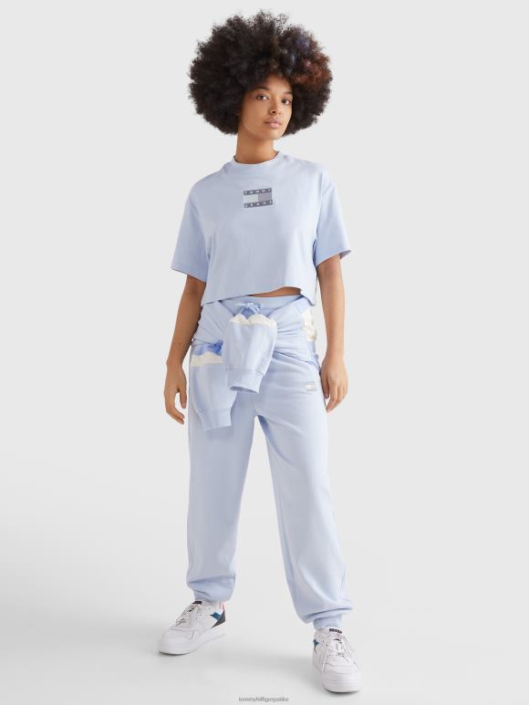 Tommy Hilfiger мајица са графичким логотипом у тону - 2D0802814 Tommy Hilfiger Clothing чисто плаво