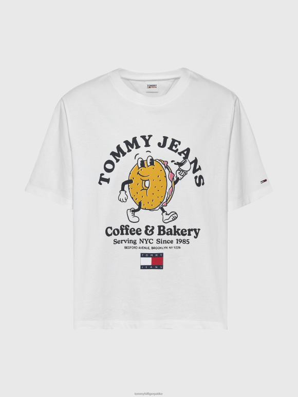 Tommy Hilfiger мајица са кривуљастим пецивом - 2D0802858 Tommy Hilfiger Clothing бела