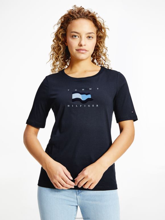 Tommy Hilfiger мајица са заставом јата - 2D0802874 Tommy Hilfiger Clothing пустињско небо