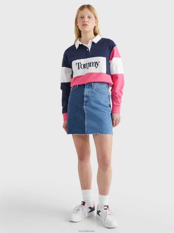 Tommy Hilfiger опуштени поло дугих рукава у блоковима у боји - 2D0802352 Tommy Hilfiger Clothing розе упозорење/мулти