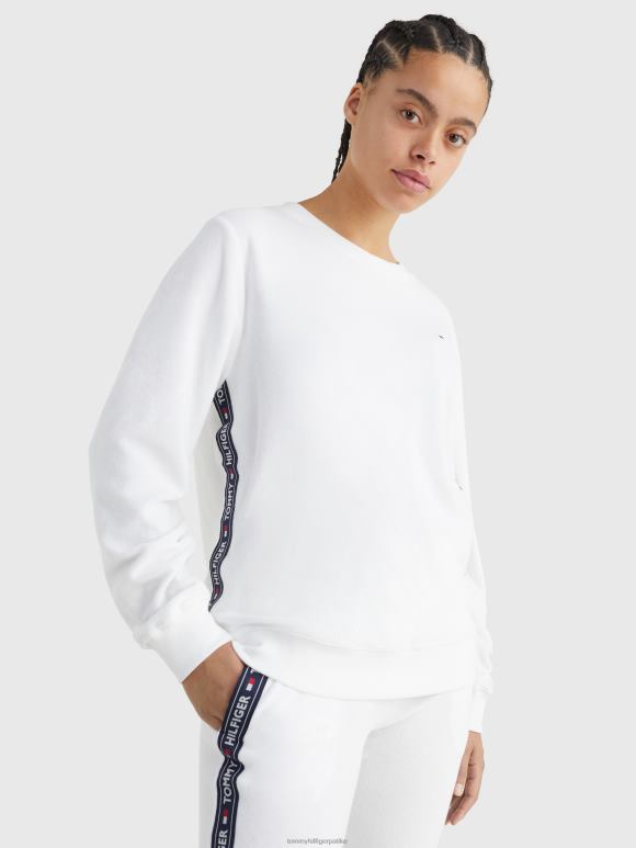 Tommy Hilfiger дуксерица са траком са логом за пешкире - 2D0802266 Tommy Hilfiger Clothing бела
