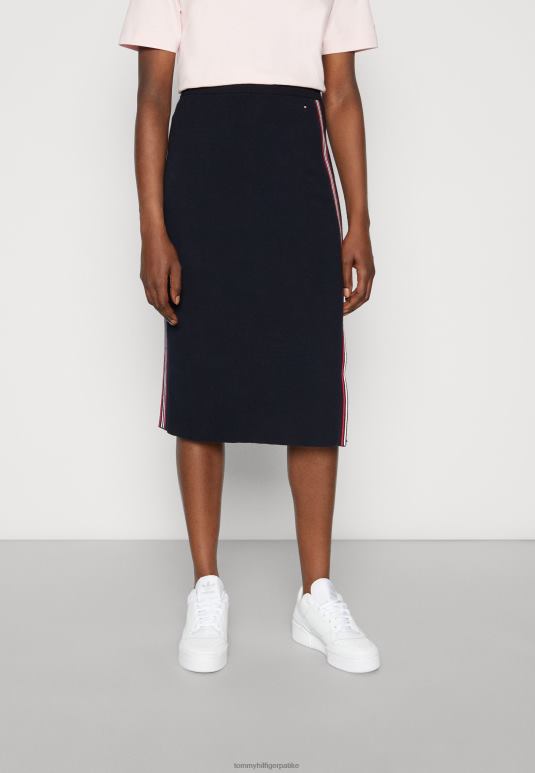 Tommy Hilfiger глобал пенцил миди пенцил сукња - 2D0808474 Tommy Hilfiger Clothing пустињско небо