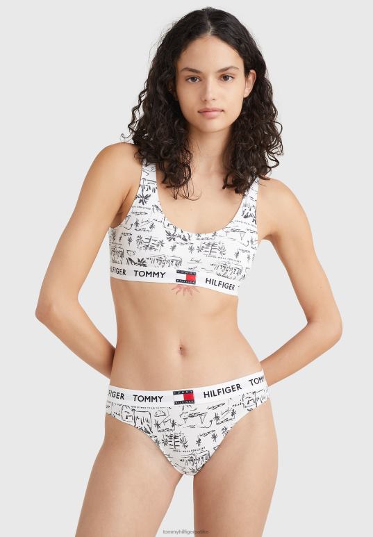Tommy Hilfiger принт танге - 2D0807062 Tommy Hilfiger Clothing поздрав бели