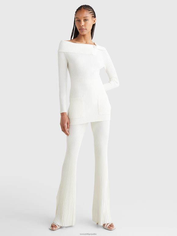 Tommy Hilfiger џемпер уског облика - 2D0802229 Tommy Hilfiger Clothing бела