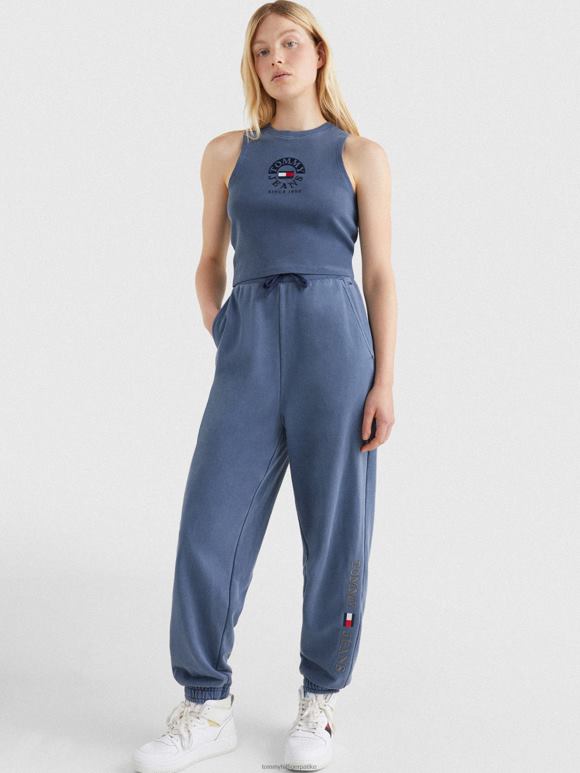 Tommy Hilfiger мајица са скраћеним логом - 2D0802900 Tommy Hilfiger Clothing сумрак морнарице