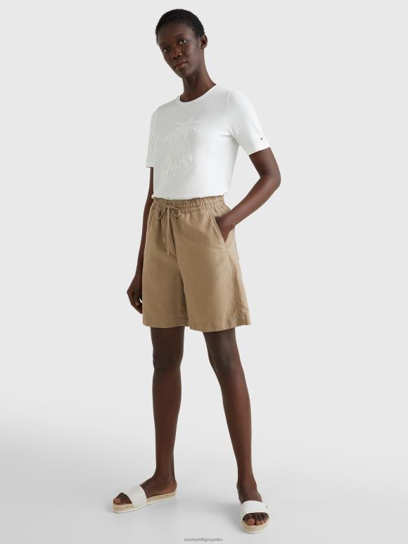Tommy Hilfiger мајица са принтом ананаса у тону - 2D0802916 Tommy Hilfiger Clothing ецру