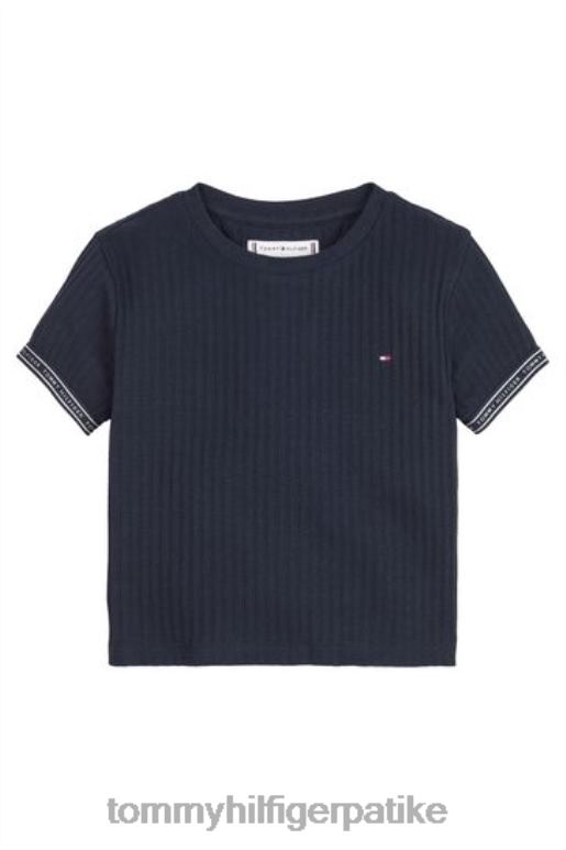 Tommy Hilfiger тапе топ - 2D0803707 Tommy Hilfiger Clothing плава