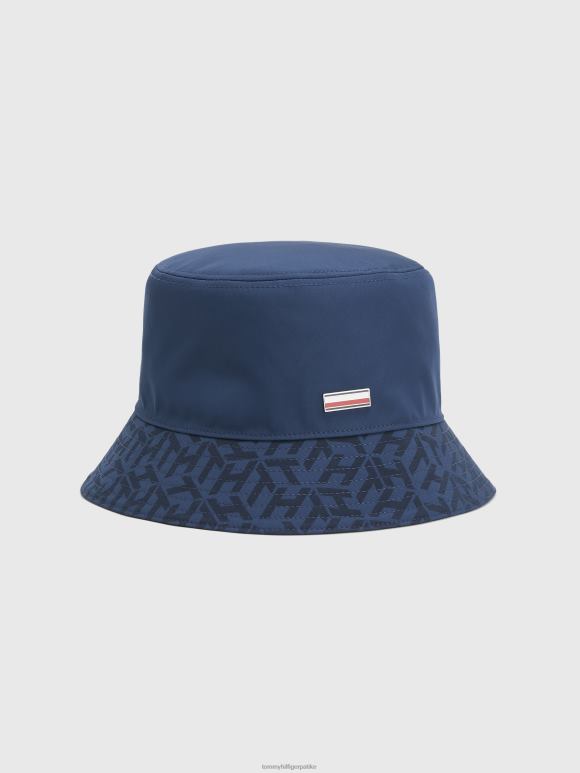 Tommy Hilfiger узвишени пословни монограм шешир са кофом - 2D0801895 Tommy Hilfiger Srbija сумрак индиго